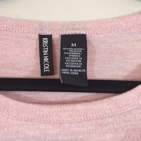 KRISTIN NICOLE KNITTED PINK EMBROIDERED DRESS- M - Picture 3 of 5